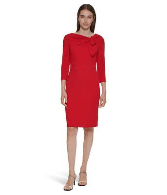 Женские платья-футляры с бантом на шее от Calvin Klein