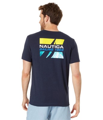 

Мужские рубашки и топы Футболка Nautica Sailing 1983 с графическим рисунком, изготовленная из экологически чистых материалов