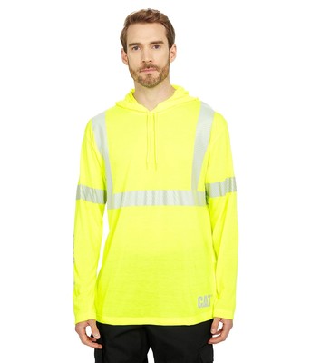 

Мужские худи и толстовки Caterpillar Ansi Hi-Vis UPF с капюшоном и баннерной футболкой