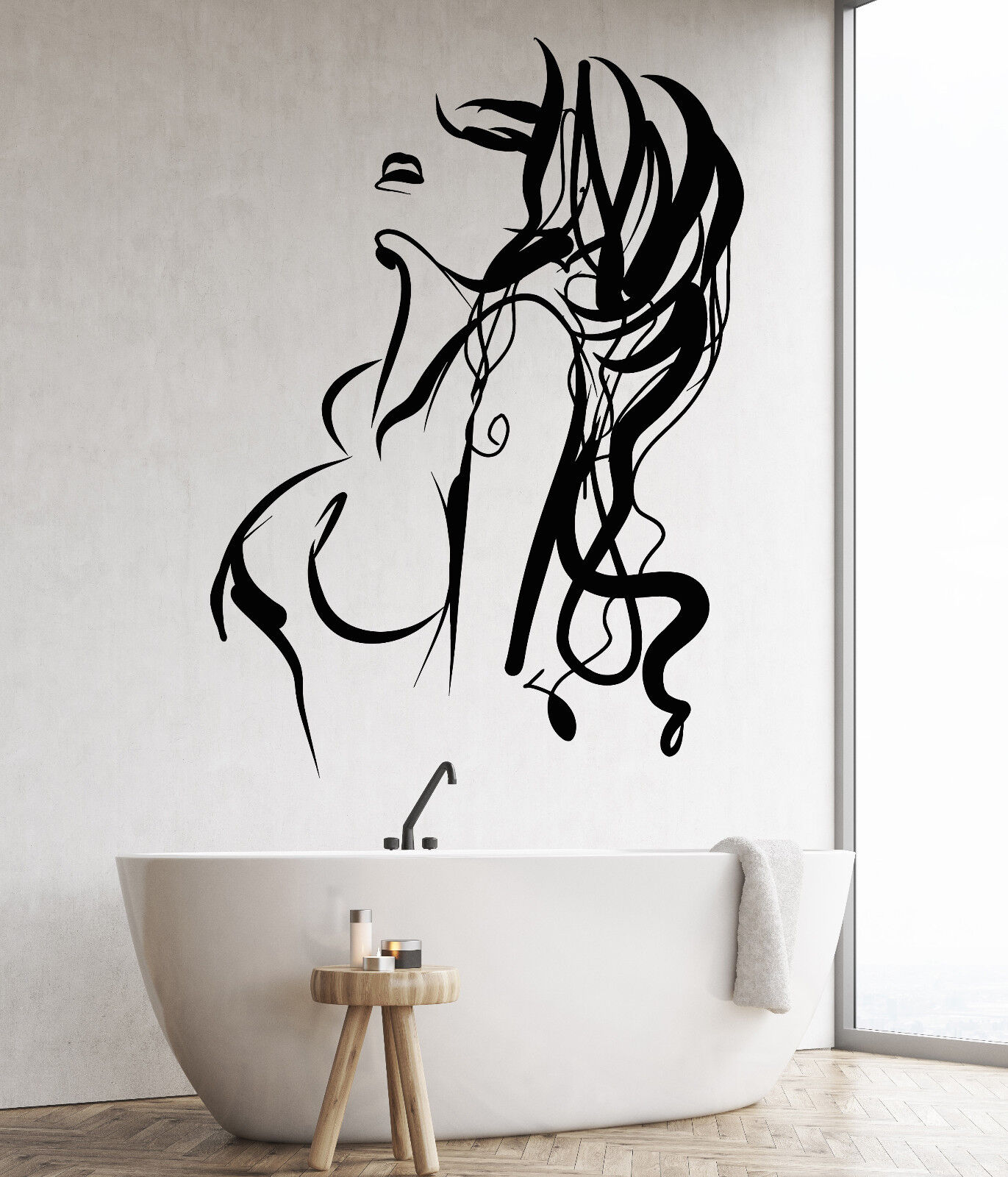 Vinyl Wall Decal Hot Sexy Girl Naked Woman Abstract Nude Stickers (1860ig) ...