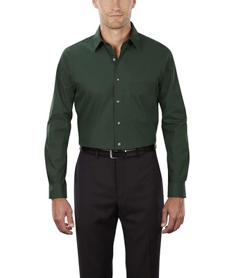 

Мужская одежда Van Heusen Мужская классическая рубашка стандартного кроя из однотонного поплина