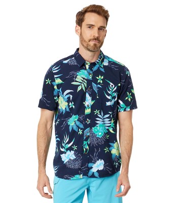 

Мужские рубашки и топы Volcom Sunriser с цветочным принтом и короткими рукавами из тканого материала