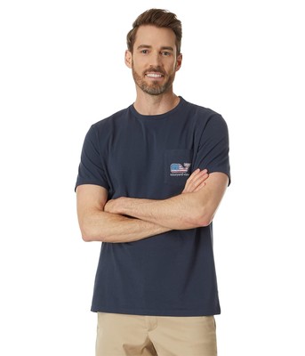 

Мужские рубашки и топы Vineyard Vines Футболка с короткими рукавами и карманами в виде кита