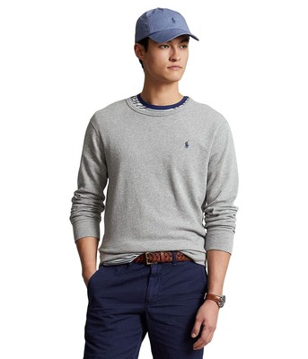 

Мужская одежда Polo Ralph Lauren Хлопковая махровая толстовка с круглым вырезом
