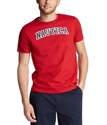 

Мужская футболка Nautica с короткими рукавами из 100% хлопка с графическим рисунком морской серии