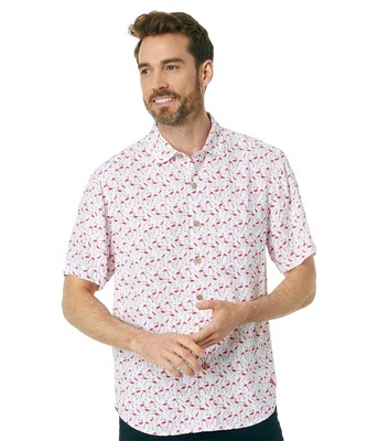 Мужские рубашки и топы Tommy Bahama Veracruz Cay Flamingo Geo