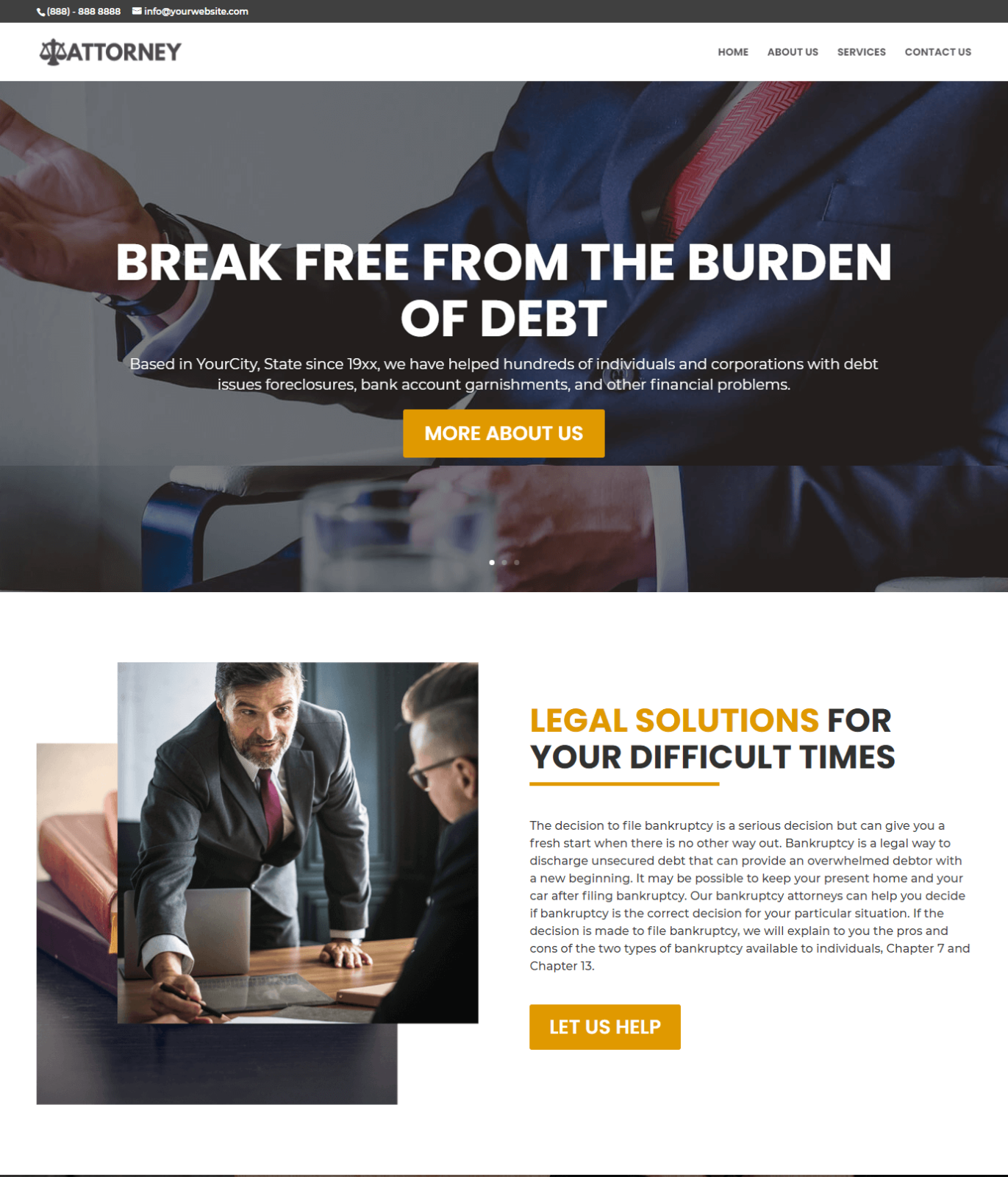 Bankruptcy Solicitor - Professionally Designed Local Business Website + Domain
