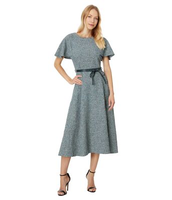 Женские платья Миди из твида Calvin Klein с поясом на завязках