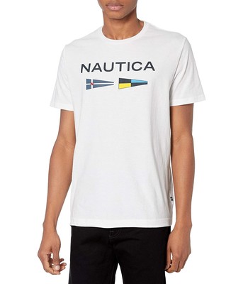 

Мужская футболка Nautica с логотипом и графическим флагом, изготовленная из экологически чистых материалов