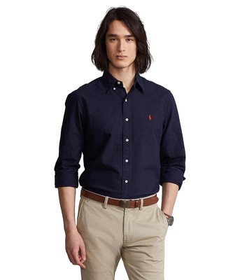 

Мужские рубашки и топы Polo Ralph Lauren Classic Fit Оксфордская рубашка, окрашенная в готовом виде