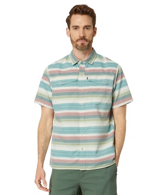 

Мужская одежда LLBean SunSmart Cool Weave тканая рубашка в полоску с коротким рукавом