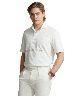 

Мужские рубашки и топы Polo Ralph Lauren классического кроя из джерси в полоску, рубашка для регби