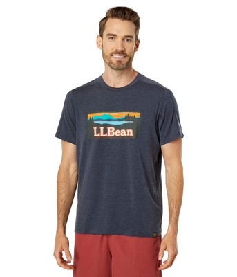 

Мужские рубашки и топы LLBean Повседневная футболка SunSmart с коротким рукавом и графикой