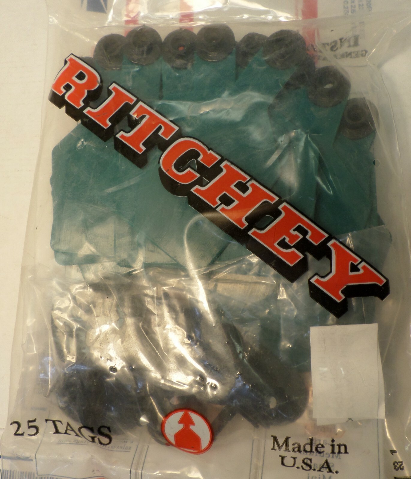 25 Ritchey Universal 3'' Blank Large Cattle Cow Calf Bull Ear Tags Green Y-Tex