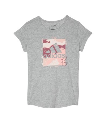 Футболки и топы для девочек adidas Kids с коротким рукавом Essential Heather Tee(Big Kid)