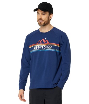 

Мужские рубашки и топы Life is Good Mountainscape Retro Crusher-Flex Crew