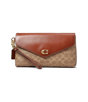

Женские сумки COACH из парусины с цветными блоками и фирменным ремешком Wyn