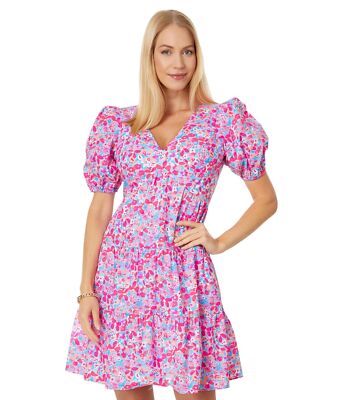 Женские платья Lilly Pulitzer Nalani из хлопка с коротким рукавом