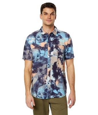 

Тканые мужские рубашки и топы с принтом Volcom Skulli и короткими рукавами