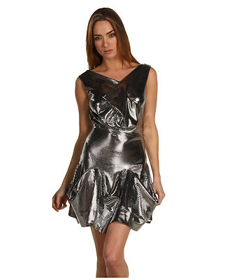 Pre-owned Vivienne Westwood Brand  Red Label Dress Size: Md Free Shipping In Silver Metallic