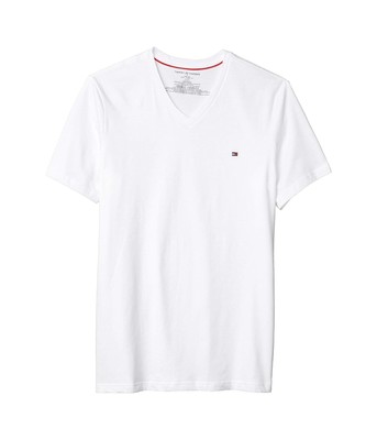 

Мужские рубашки и топы Футболка Tommy Hilfiger с короткими рукавами и флагом с V-образным вырезом