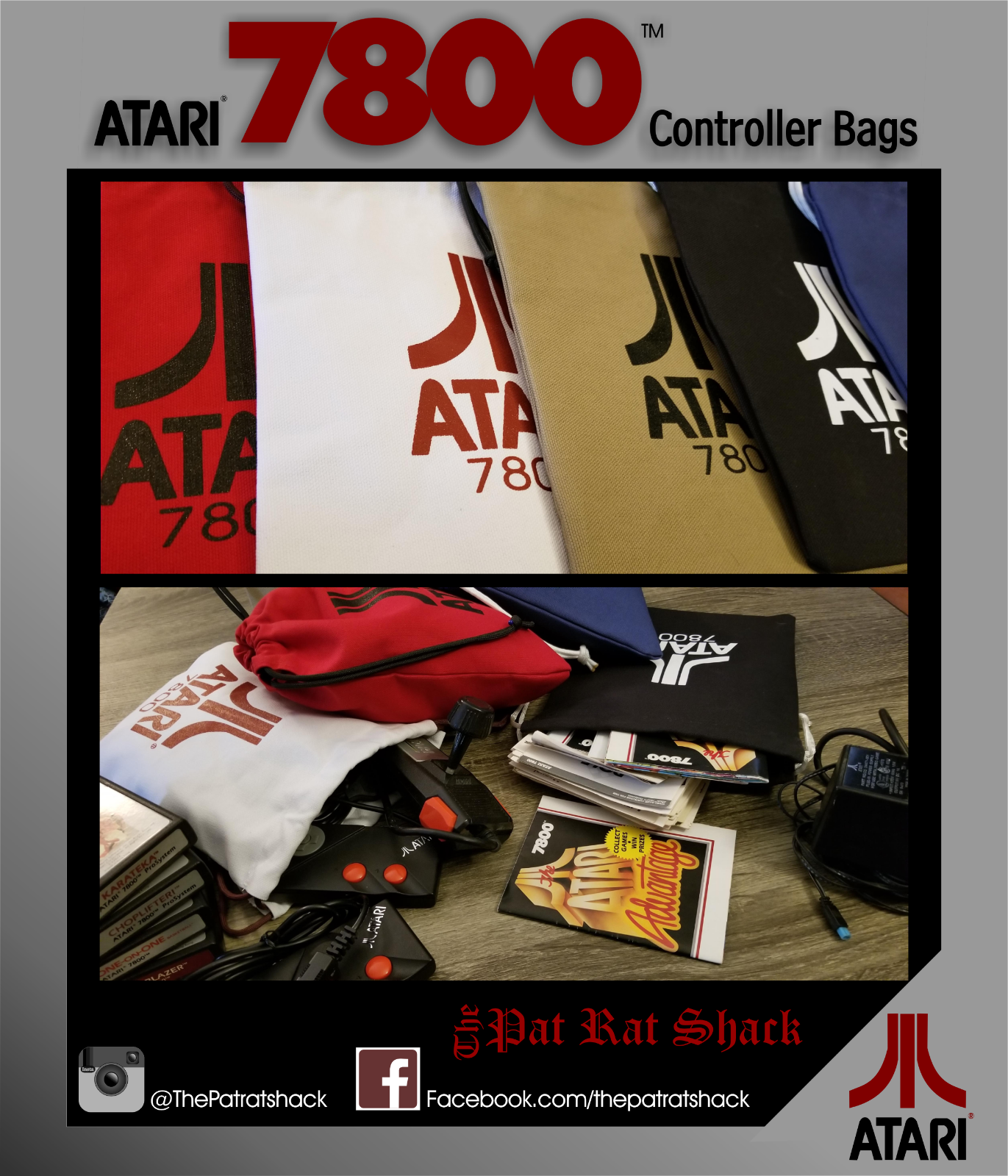 Atari 7800 controller bags