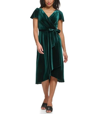 Женские платья DKNY с запахом и развевающимися рукавами