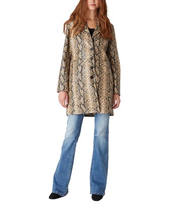 Женские пальто и верхняя одежда из чистого Нью-йоркского тренча из змеиной кожи