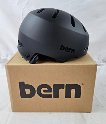 Bern Macon 2.0 MIPS Multisport Skateboarding Helmet Size L Large Matte Black NWB