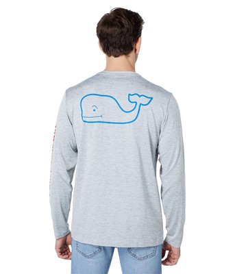 

Мужские рубашки и топы Футболка с длинными рукавами Vineyard Vines Whale Harbour