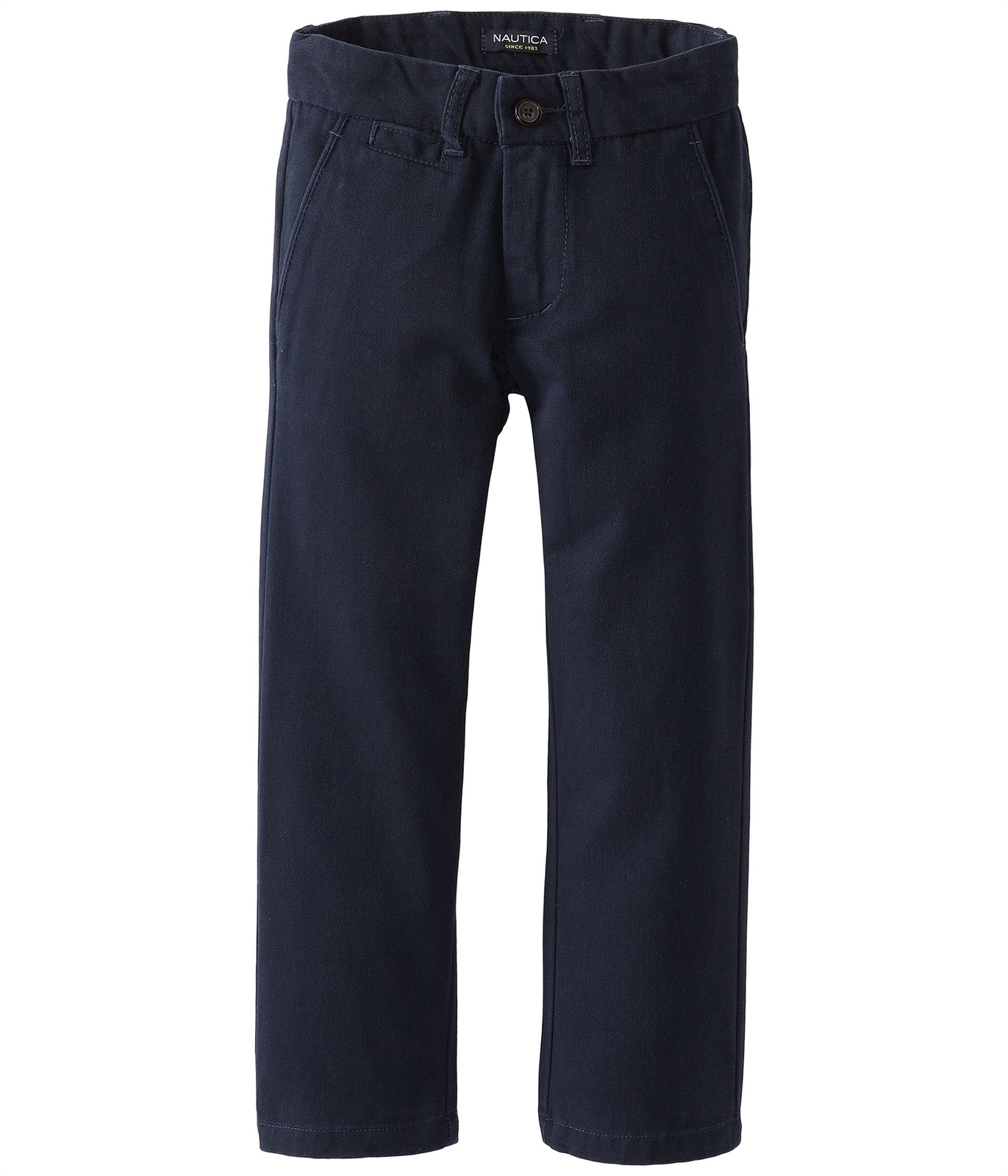 Nautica 144090 Kids Flat Front Twill Pants Color Navy Blue Sz 10