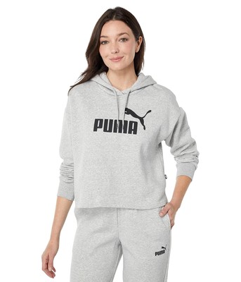 Женские худи и свитшоты PUMA Essentials укороченная флисовая толстовка с логотипом