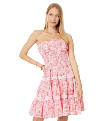 Женские платья Lilly Pulitzer Kelvina без бретелек со складками
