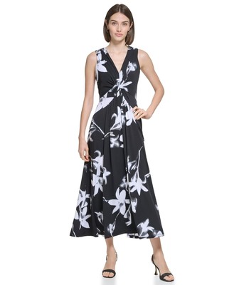 Женские платья Calvin Klein Платье Aline из джерси без рукавов с закручивающейся передней частью