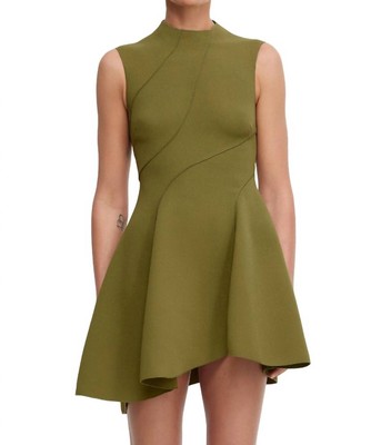 Acler rowe mini dress in Olive - size 10