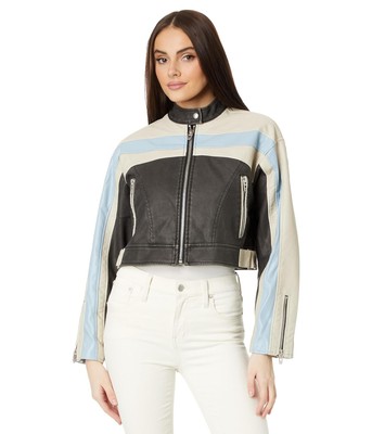 Женские пальто и верхняя одежда Blank NYC Vegan Leather Racer Moto Jacket из веганской кожи