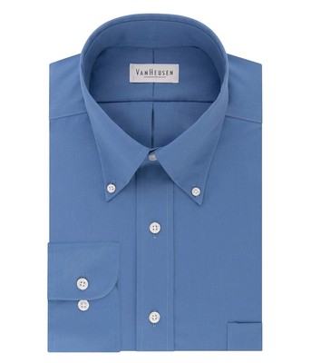 

Мужская Van Heusen Мужская классическая рубашка Van Heusen стандартного кроя без железа, однотонная