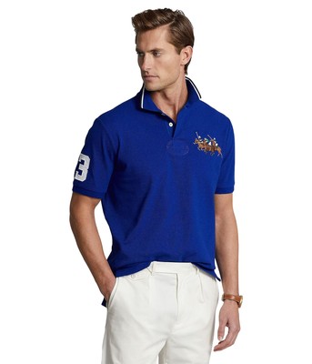

Мужская одежда Polo Ralph Lauren Классическая рубашка-поло в сетку с тройным пони