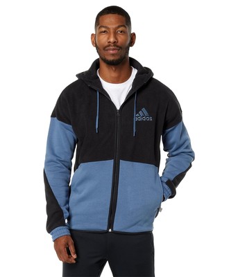

Мужские пальто и верхняя одежда Adidas Color-Block Шерпафлисовая куртка на молнии на всю длину
