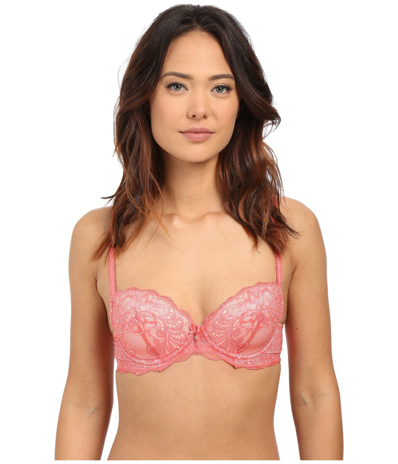 メルトザレディ eyelet bra shirts meltthelady Le Mystere Sophia Light Memory Foam Plunge Lace Bra in