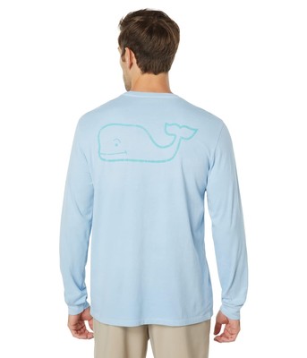 

Мужские рубашки и топы Vineyard Vines, винтажная футболка с длинным рукавом и карманом «кит»