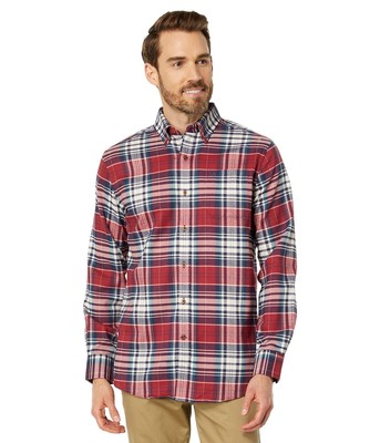 

Мужская одежда Southern Tide с длинным рукавом, фланелевая спортивная рубашка в клетку Glades