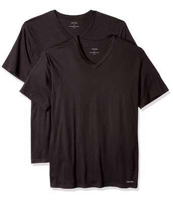 

Мужские классические хлопковые футболки с V-образным вырезом Calvin Klein Big and Tall