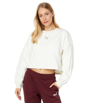 

Женская одежда PUMA Classics Quilting Applique Fleece Shorted Crew