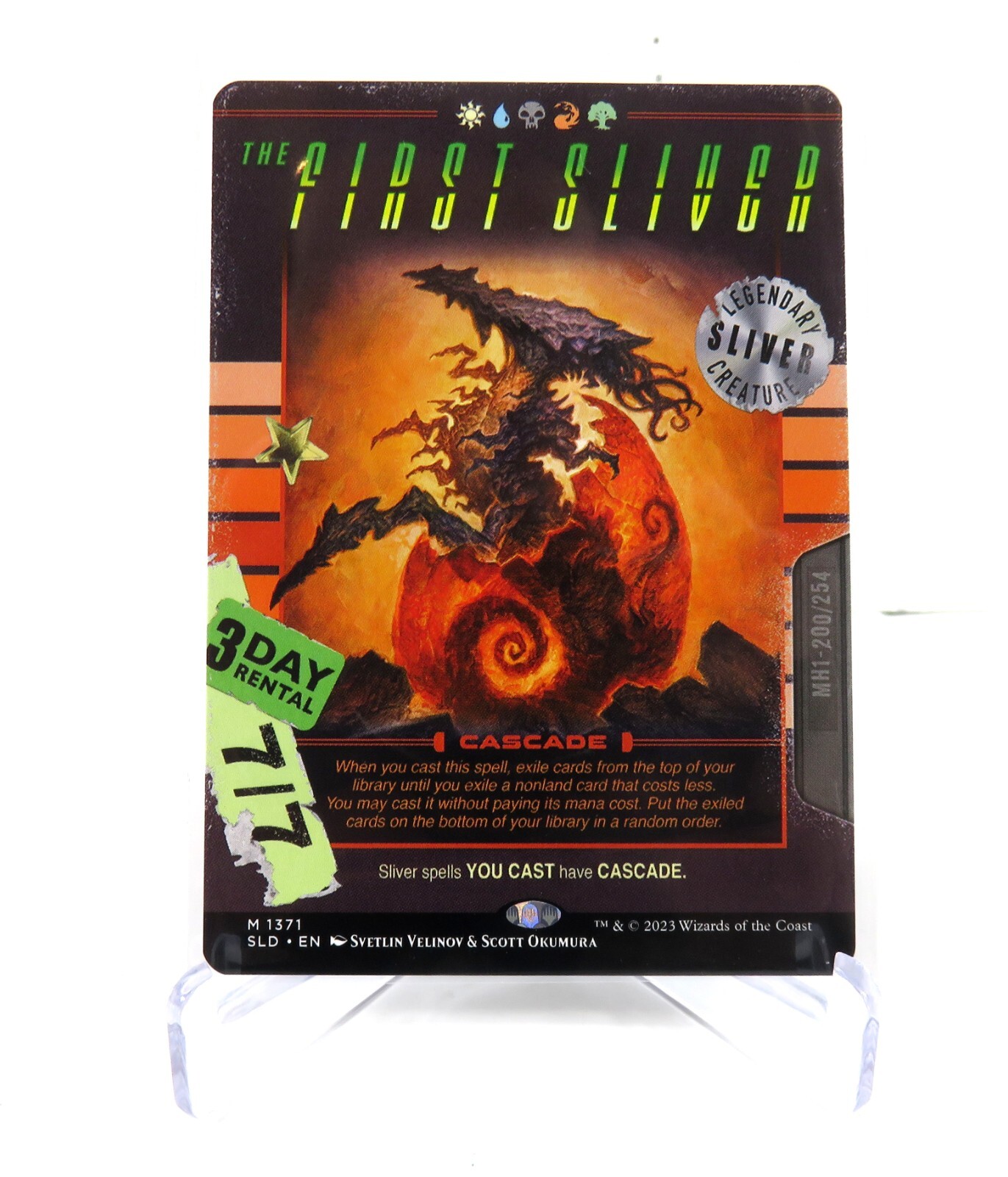 MTG Secret Lair The First Sliver 1371 Now on VHS Borderless