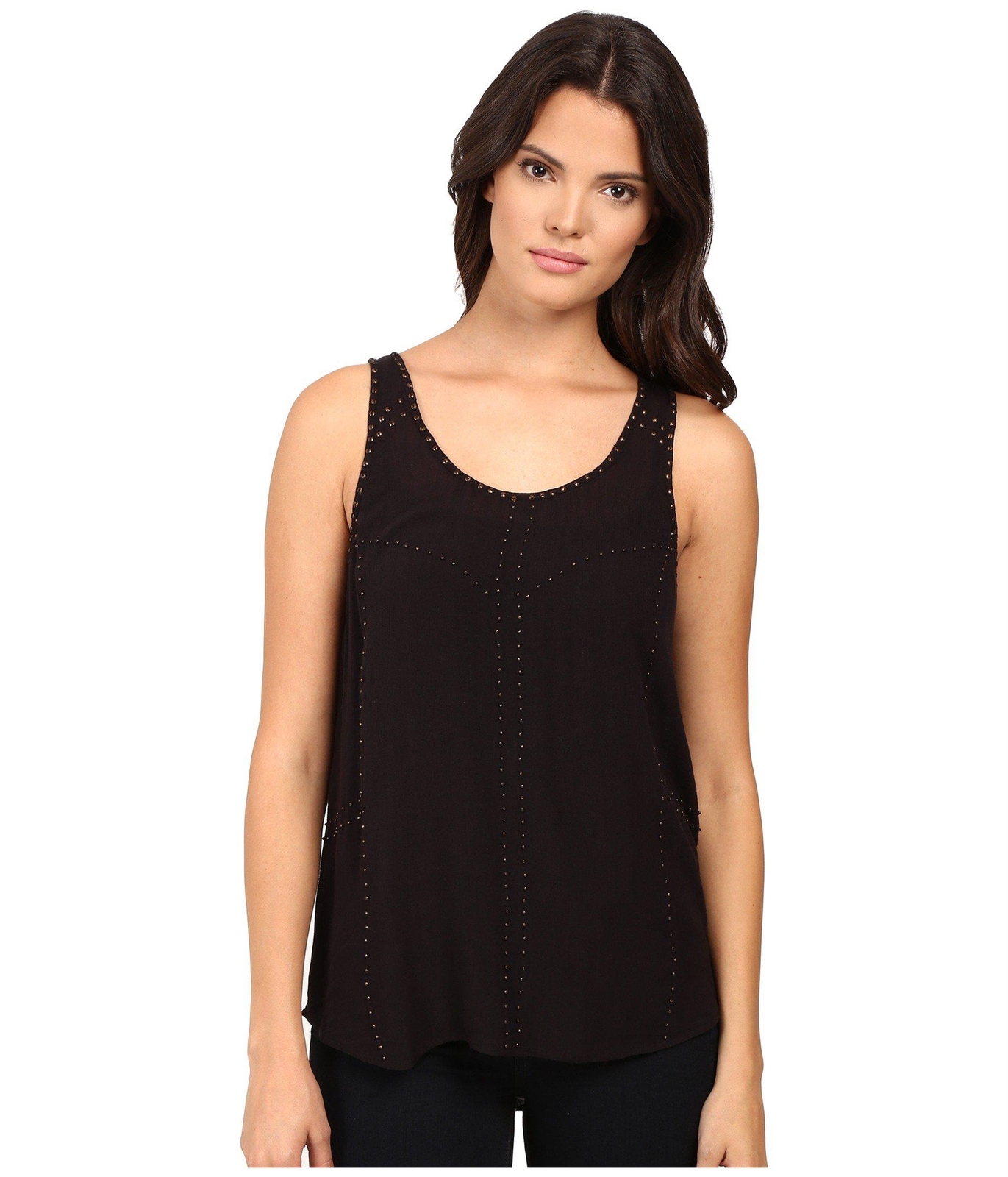 Paige 147216 Women's Lisette Beaded Tank Top Color Black Sz M