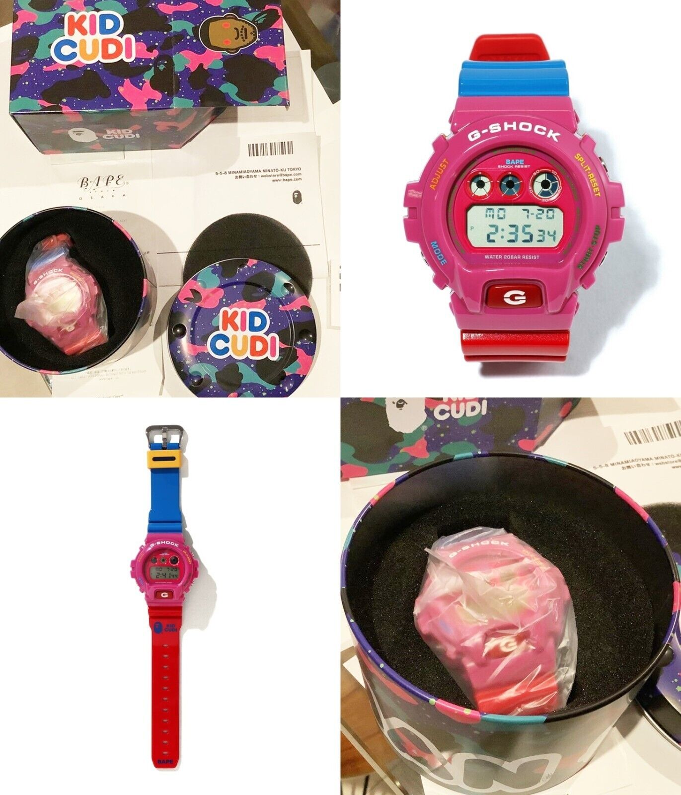 Rare Casio G-shock A Bathing Ape DW-6900 Bape x Kid Cudi Rare Casio G-shock A Bathing Ape DW-6900 Bape x Kid Cudi