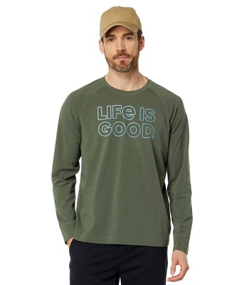 

Мужская одежда Life is Good LIG Blue Fade Stack Keyline Crusher-Flex Crew