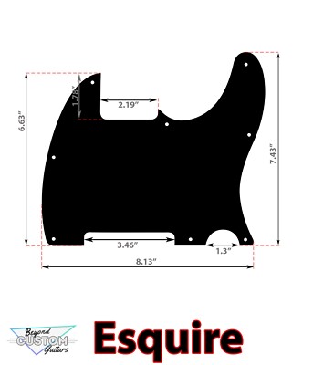 Custom Distressed Pickguard Vintage Star Brewing - Fits Fender Telecaster - USA