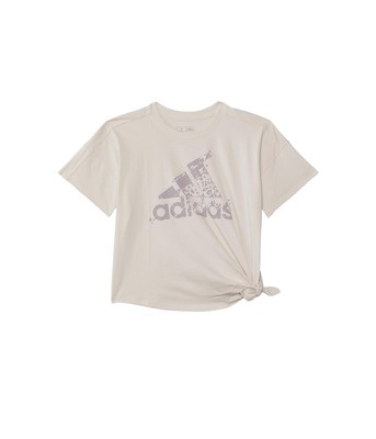 Футболки и топы для девочек adidas Kids со свободным галстуком спереди S24(Big Kid)